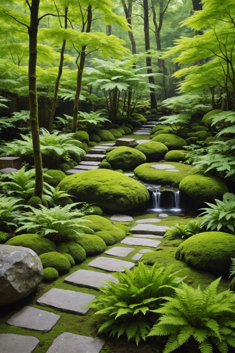 Moss and Ferns for Lush Ground Cover