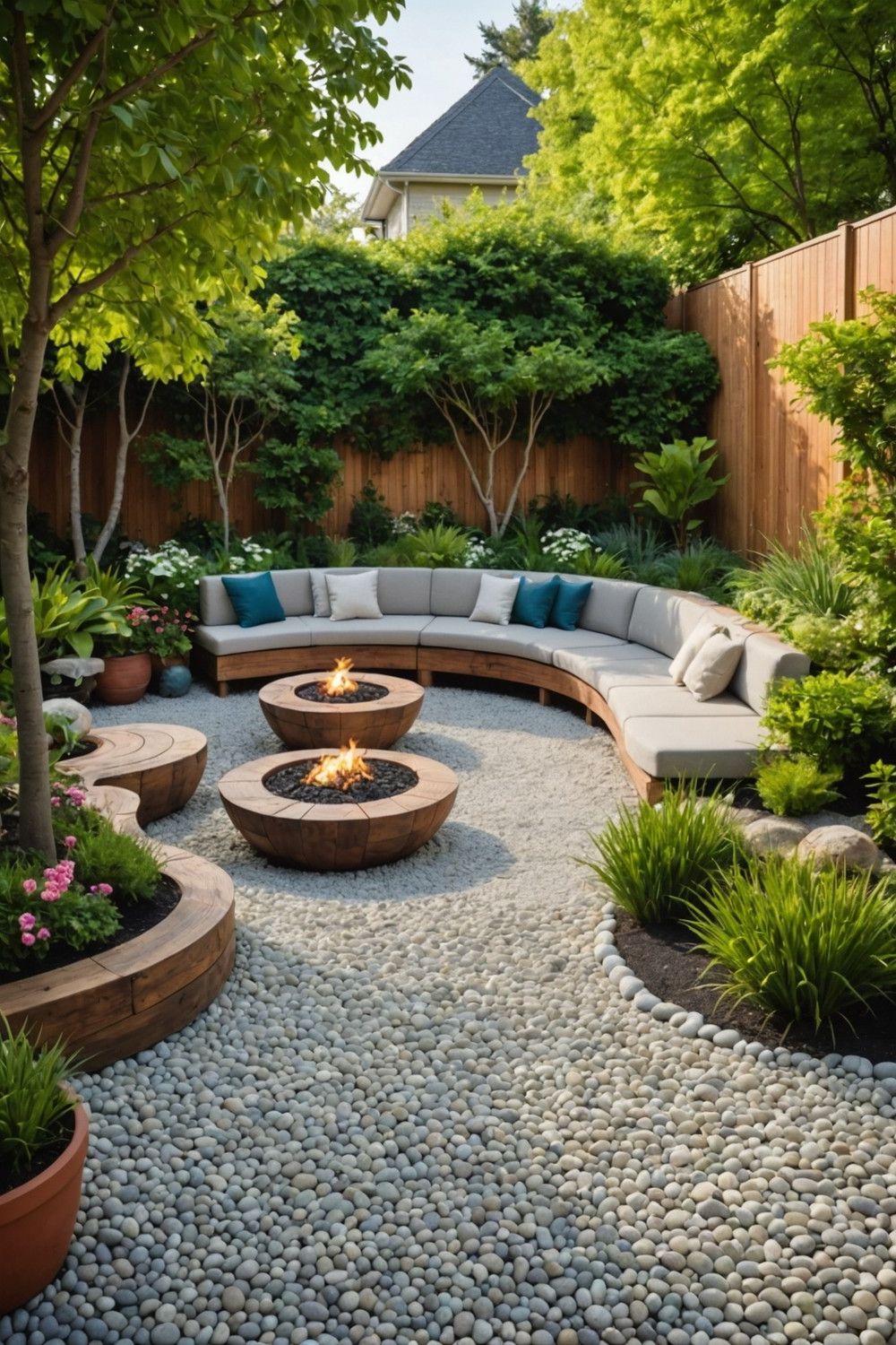 Create a Pebble Seating Area