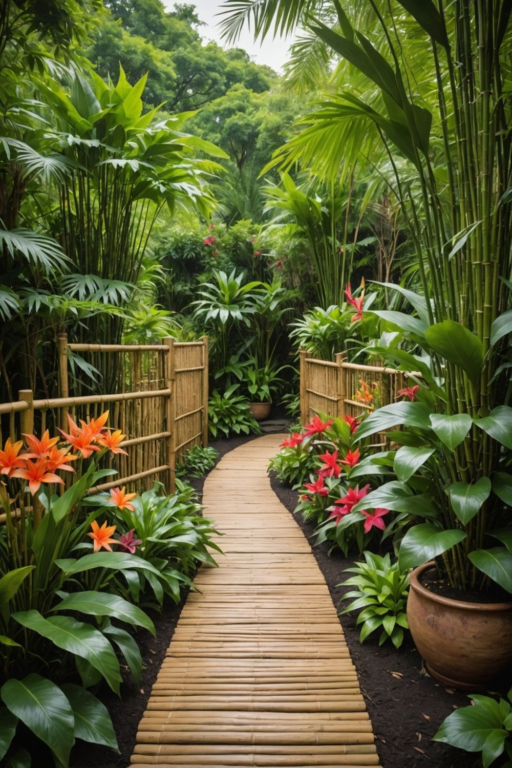 Woven Bamboo Fencing