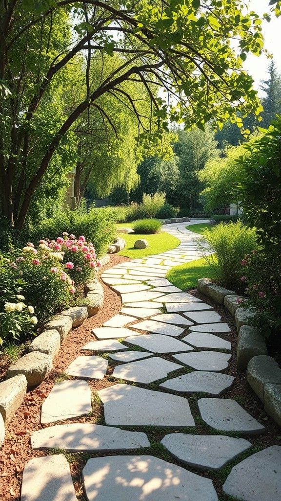 Decorative Pathways with Natural Stone