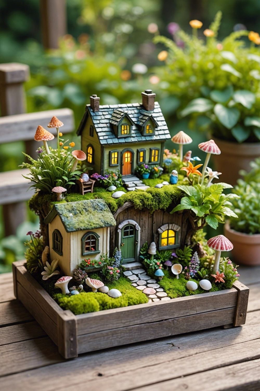 Whimsical Fairy Garden Planter Box