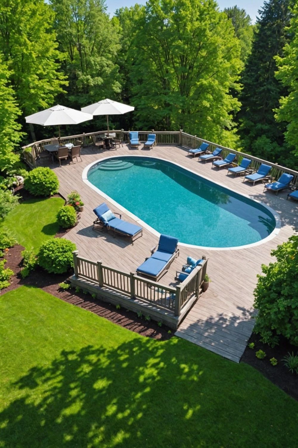 Wraparound Deck with Railings
