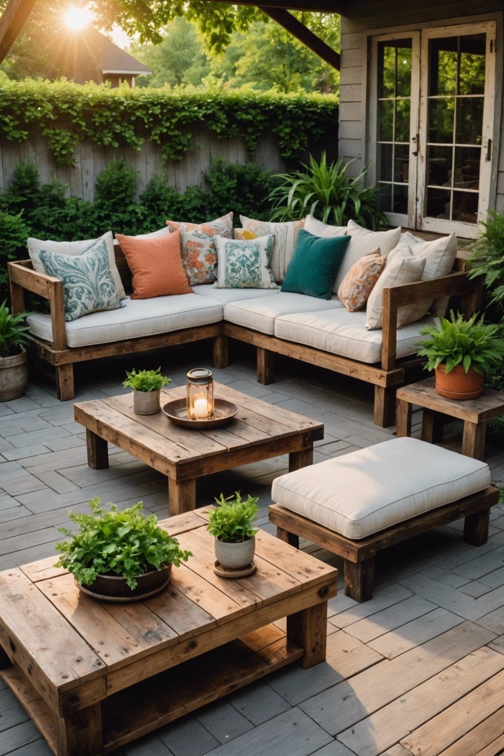 Reclaimed Wood Patio Furniture with Rustic Charm