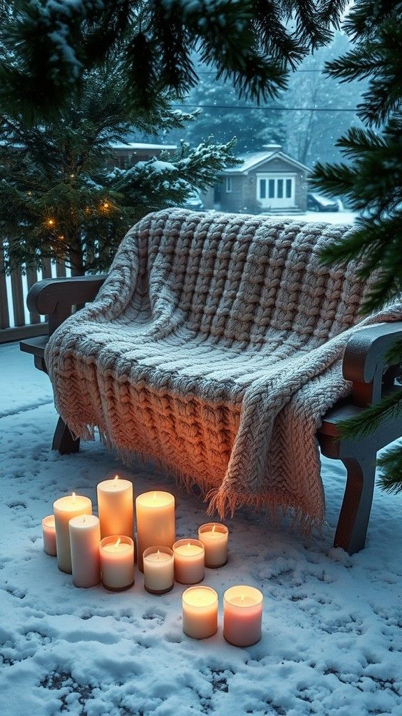 Cozy Blanket and Candle Nook