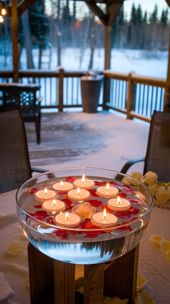 Floating Candles in a Bowl