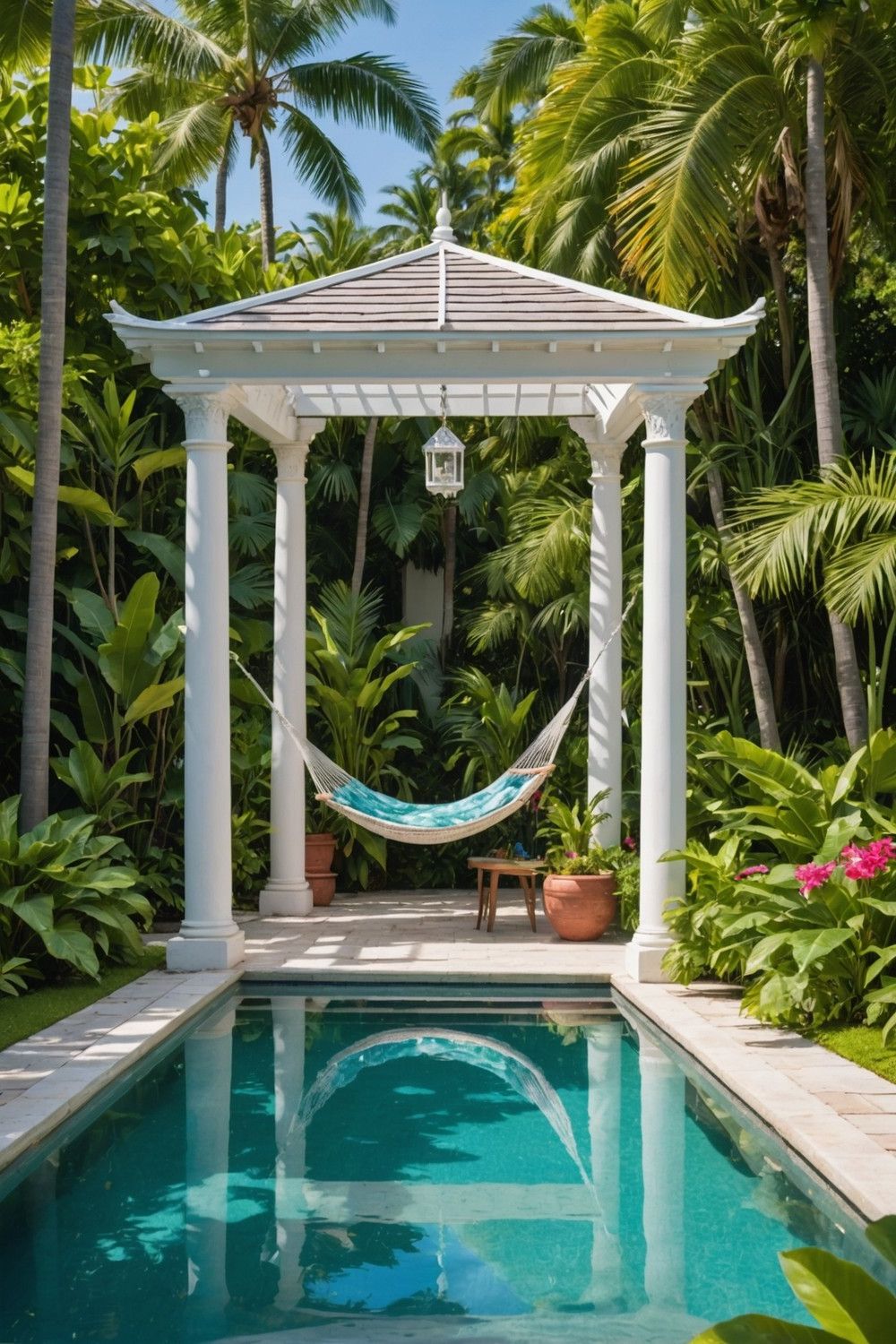 Refreshing Poolside Hammock Nook
