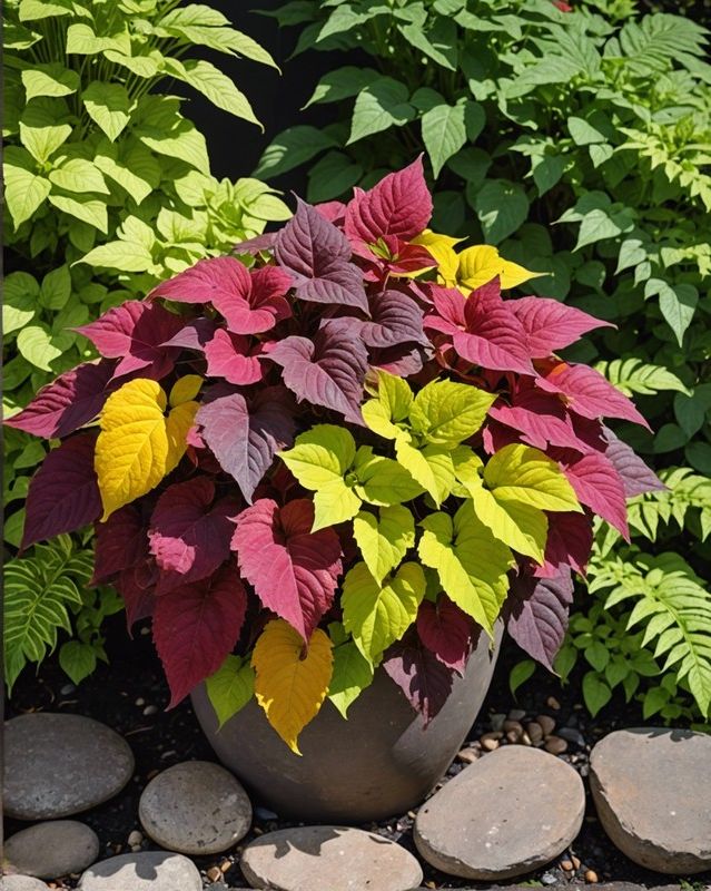 Coleus and Fern Friendship Planter