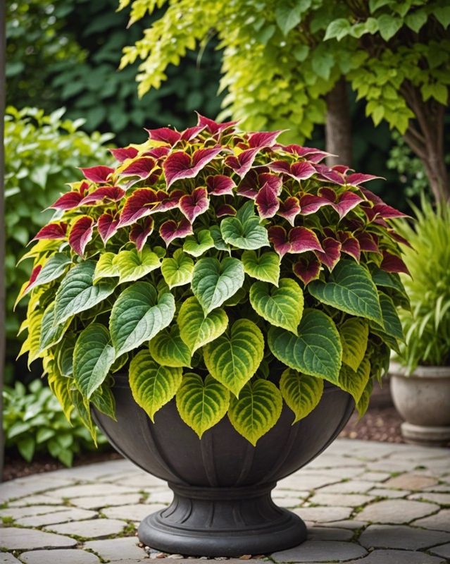 Coleus and Ivy Topiary Design
