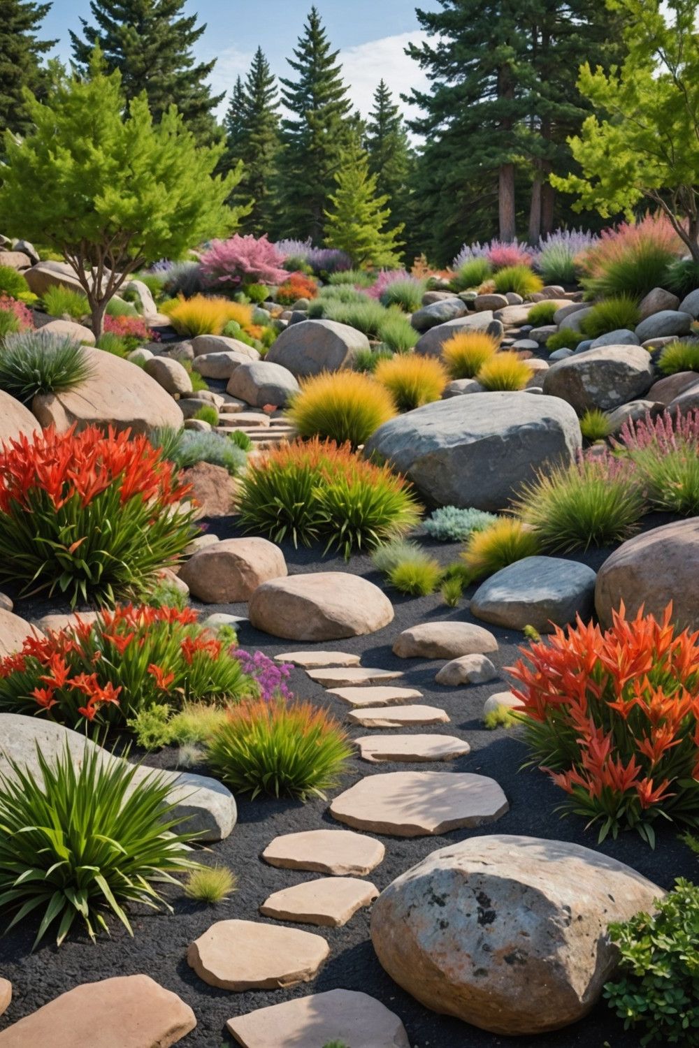 Highlight Native Plants with Boulder Placement