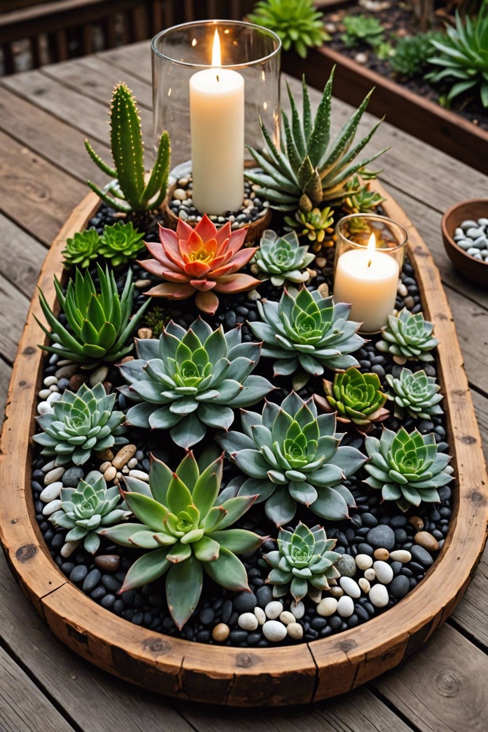Dramatic Succulent Centerpieces