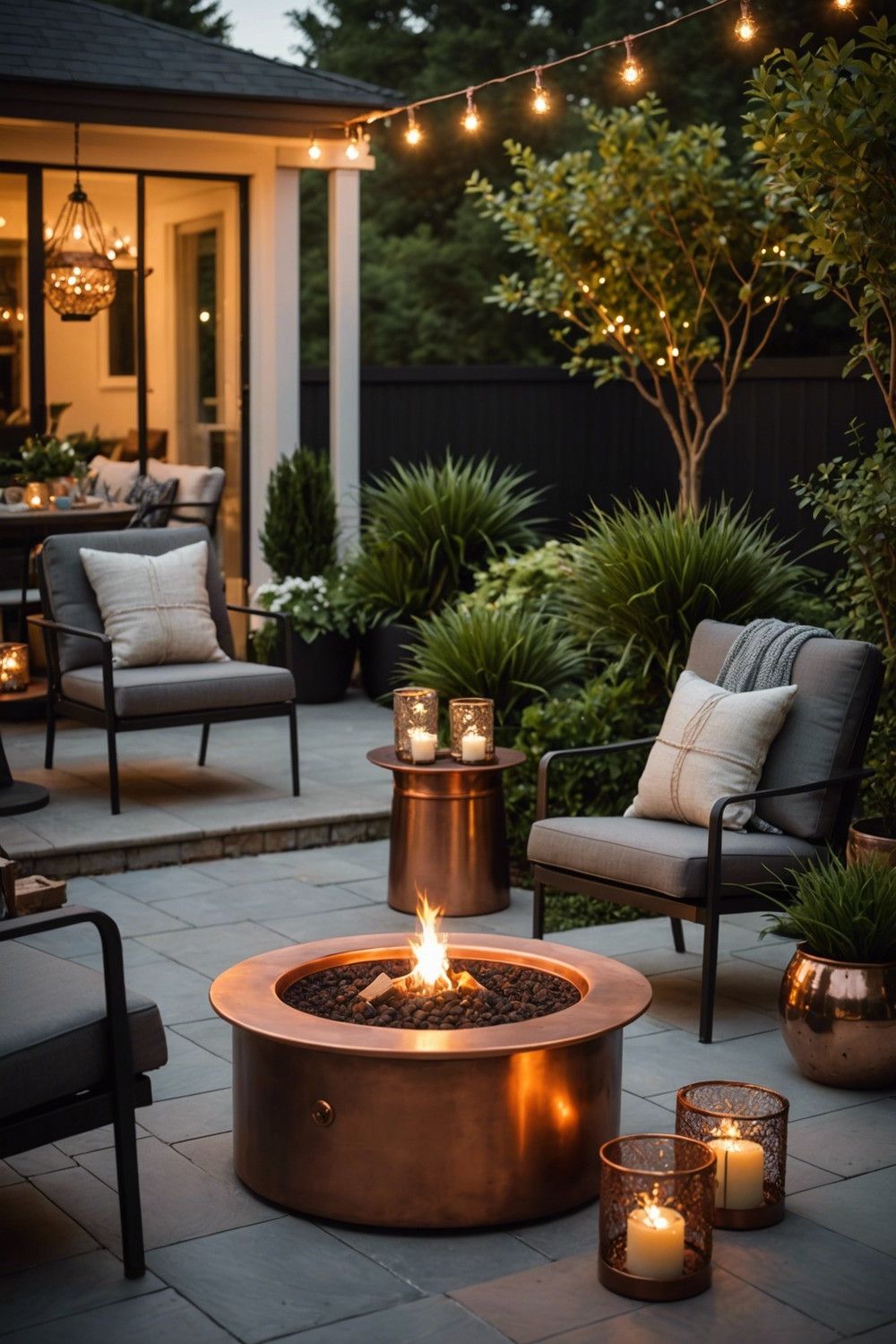 Copper Accents for a Luxe Patio Look