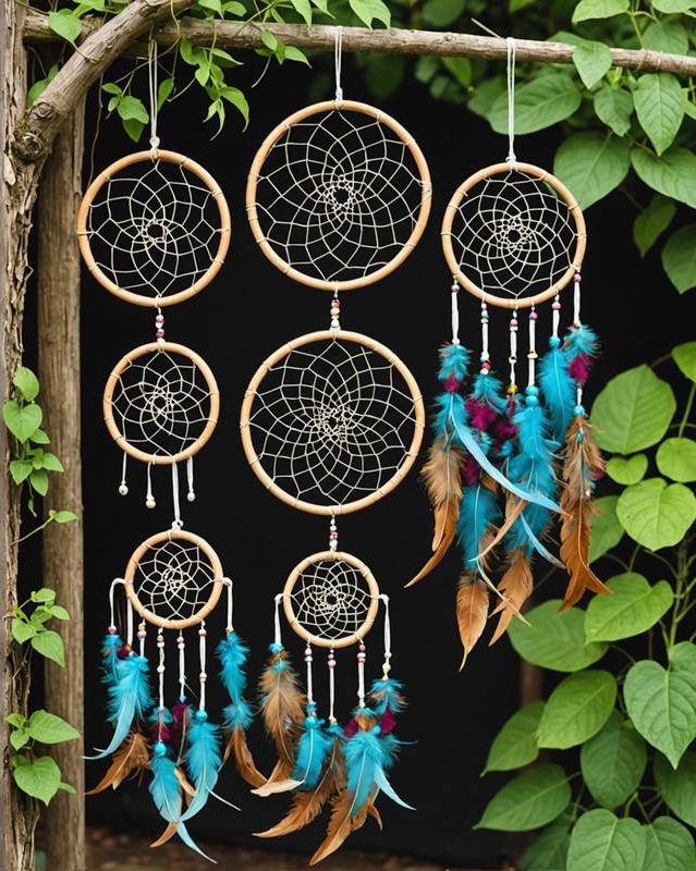 Bohemian Paradise with Dream Catchers and Flowing Fabrics