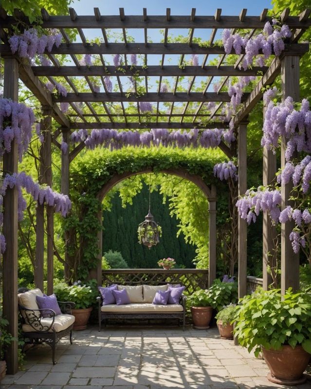 Pergola with Wisteria