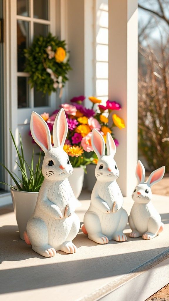 Adorable Bunny Statues
