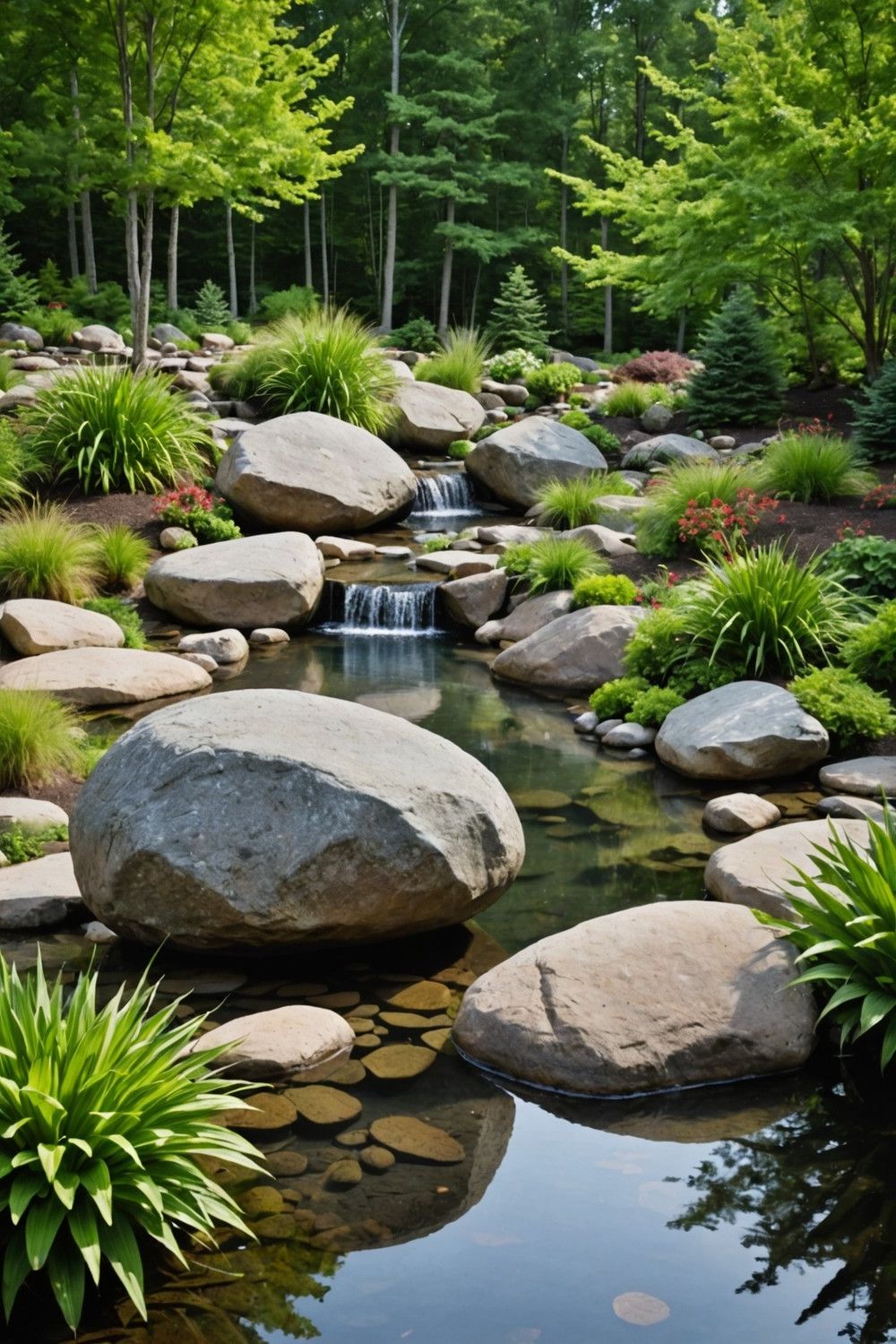 Utilize Large Boulders as Natural Scultpure