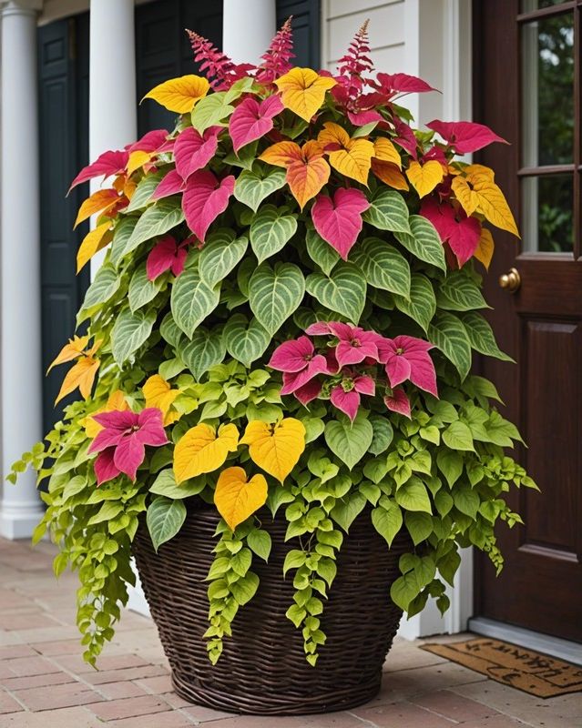 Tropical Oasis Coleus Planter