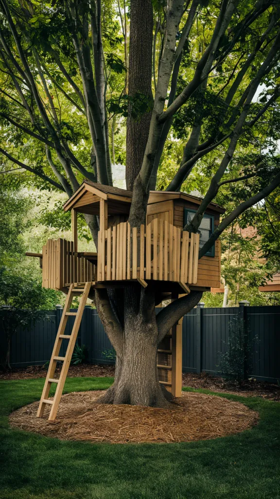 Add a Tree House or Play Structure for Kids