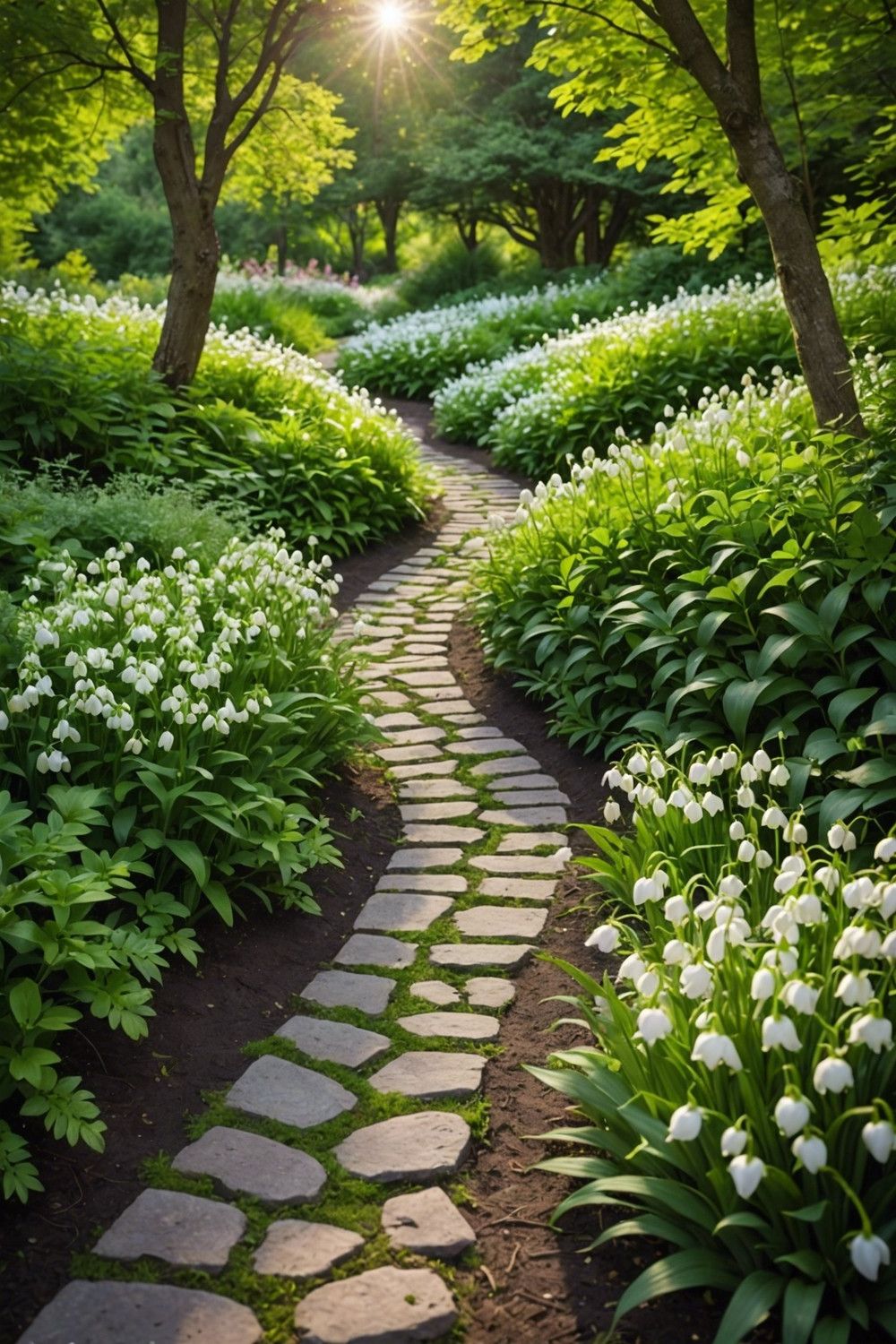 Combine Lily of the Valley with Creeping Thyme for a Fragrant Path