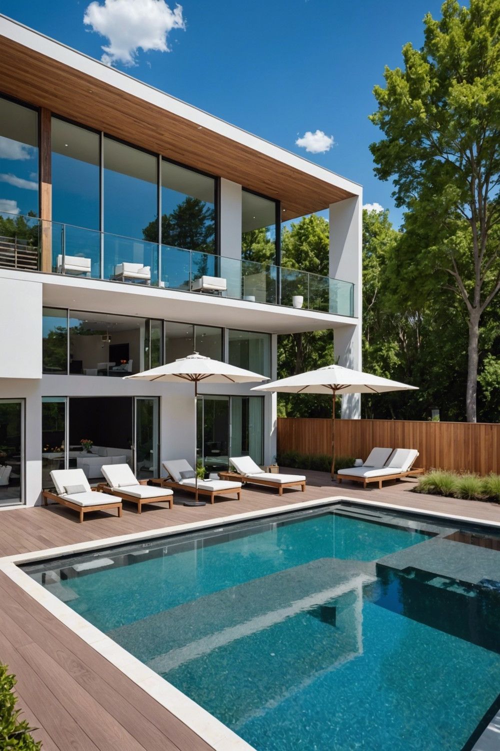 Rectangle Shaped Semi Inground Pool