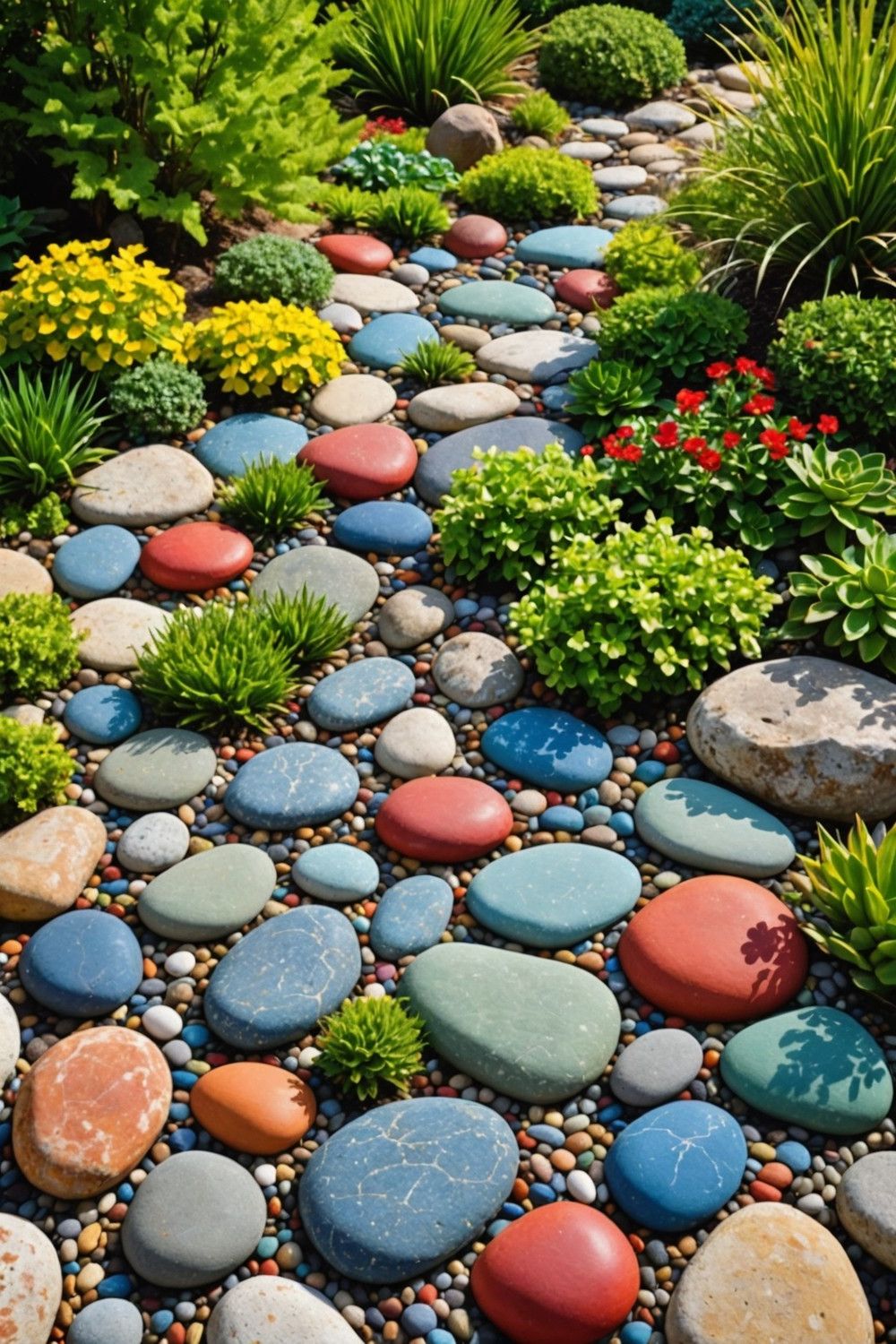 Colorful Pebble Arrangements