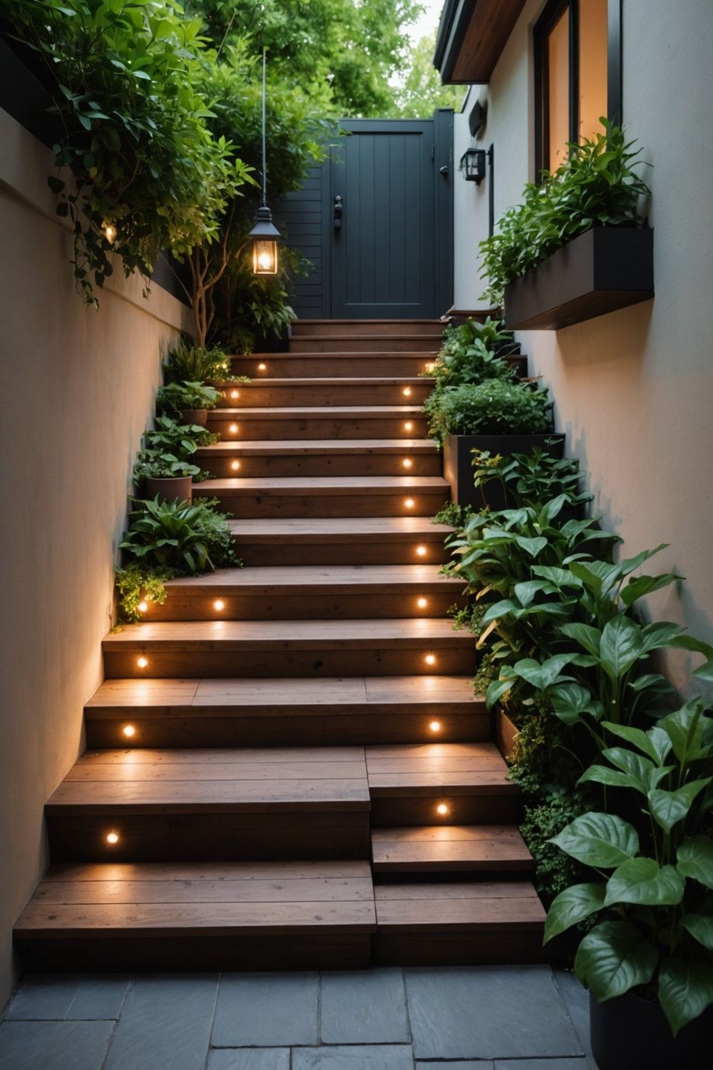 Compact Steps with Hidden Bench