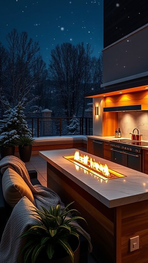 Outdoor Kitchen with Heating