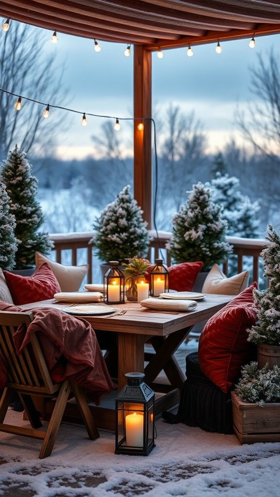 Outdoor Cushions with Warm Fabrics