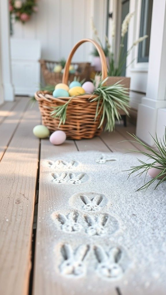 Bunny Tracks on the Porch