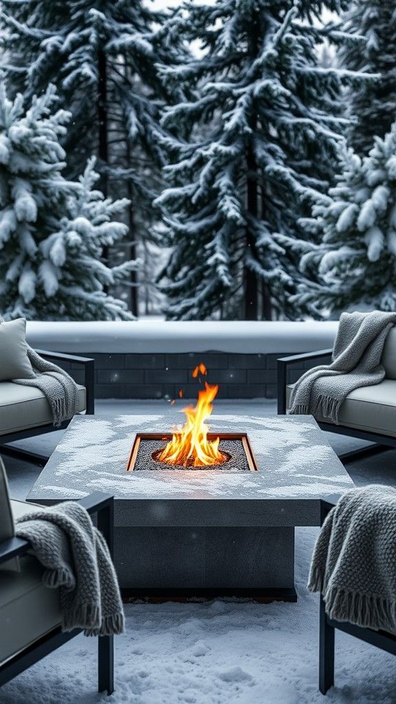 Low Tables with Heating Elements