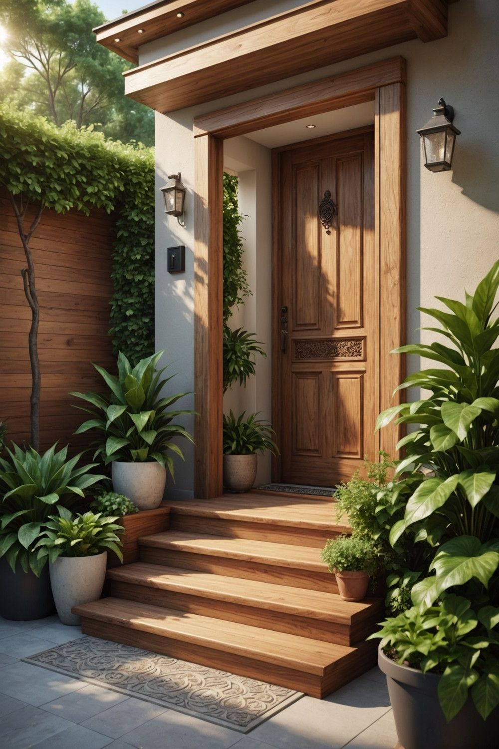 Wooden Steps with Wider Treads for Comfort