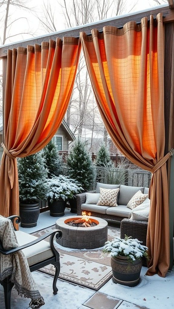 Heat Retaining Outdoor Curtains