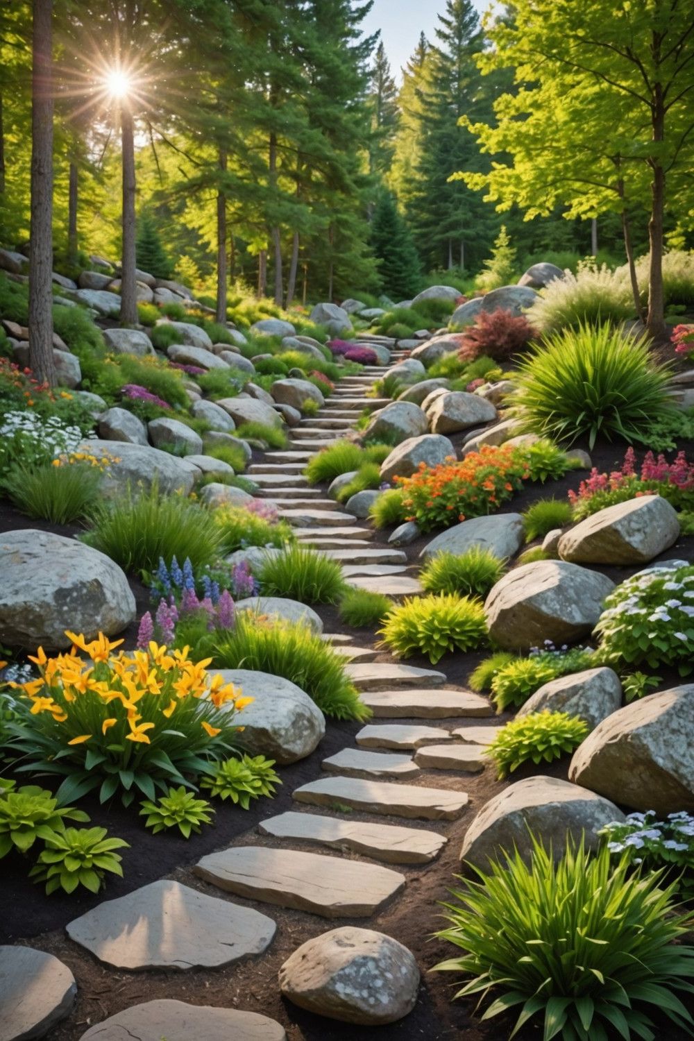 Emphasize Natural Terrain with Boulder Clusters