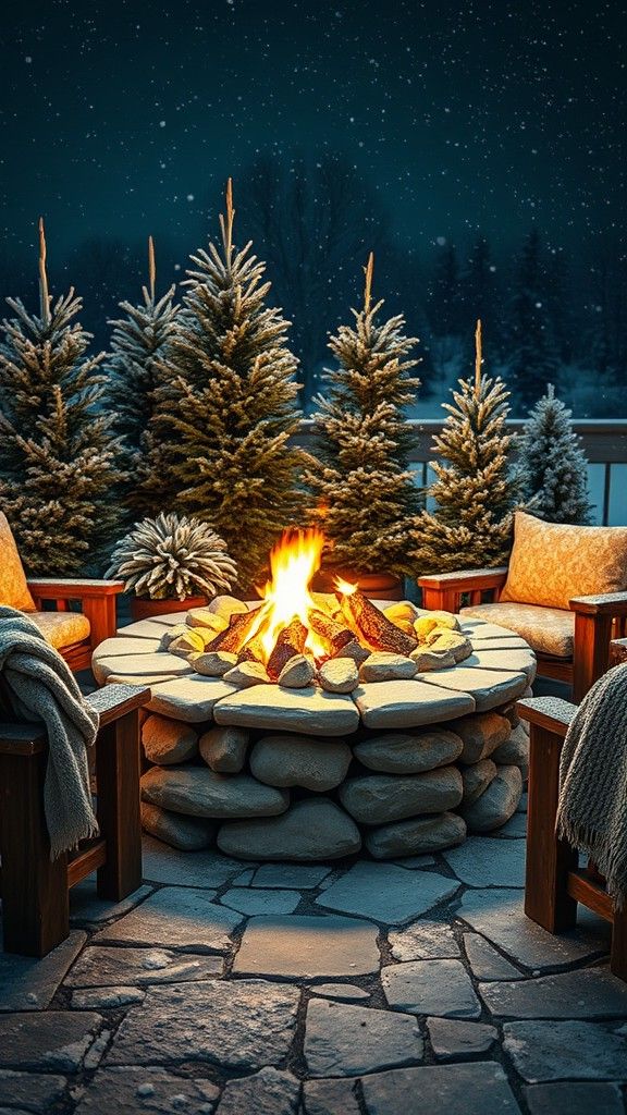 Rustic Stone Fire Pit for Natural Charm