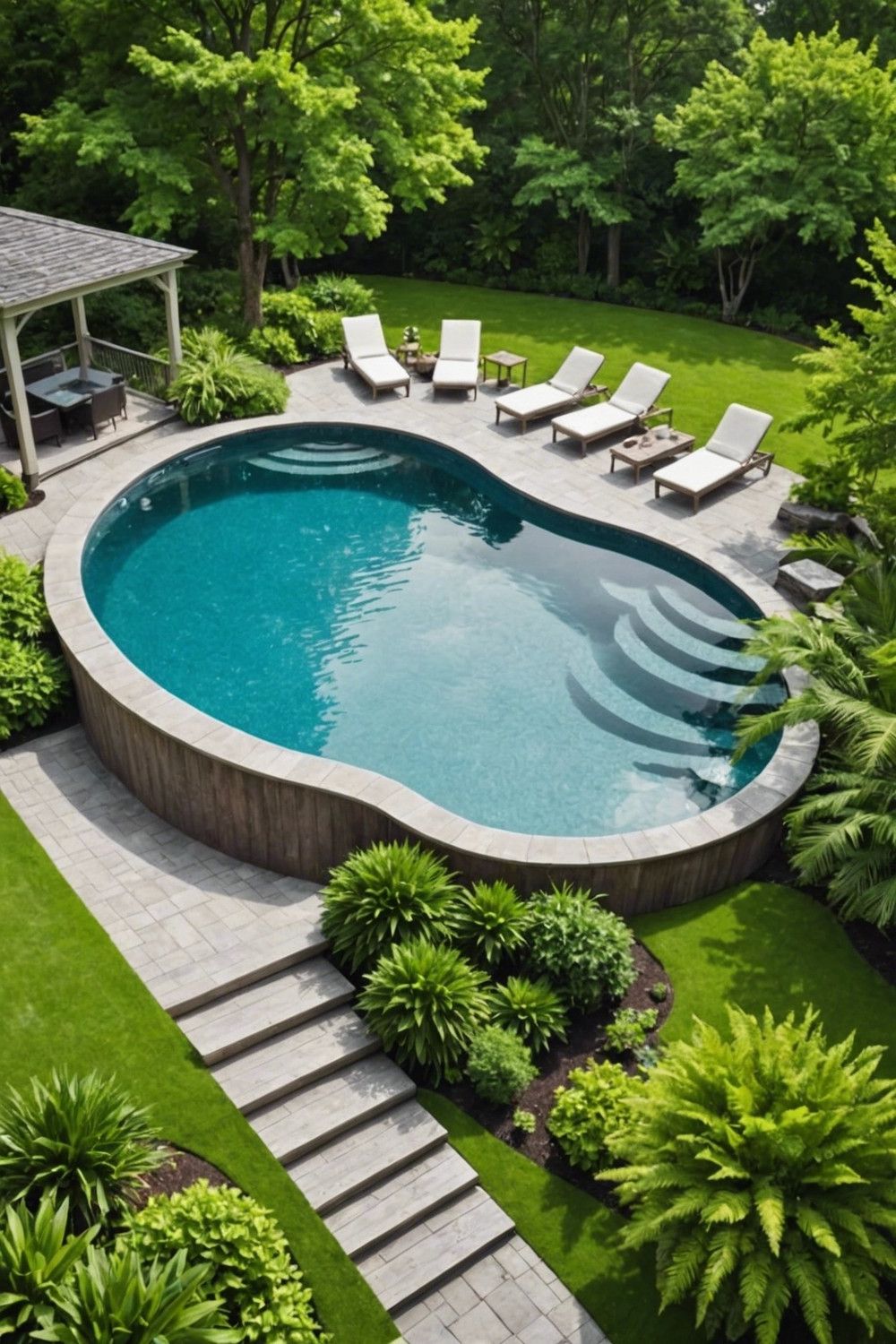 Curved Steps for Aesthetic Appeal