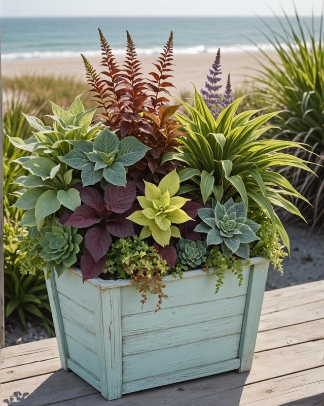 Coastal-Inspired Coleus Container