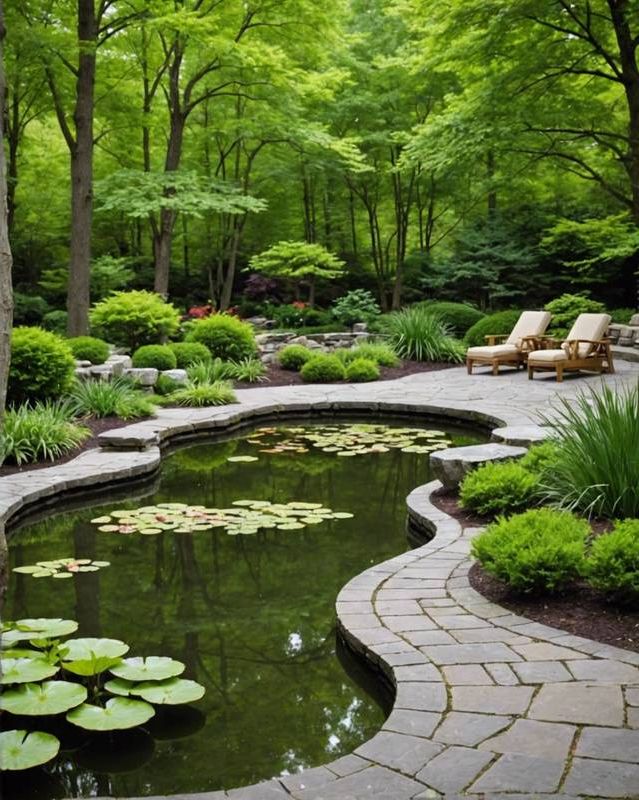 Tranquil retreat with serene pond