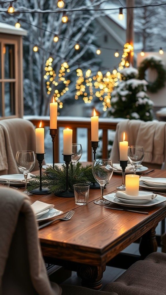Candlelit Dining Setup