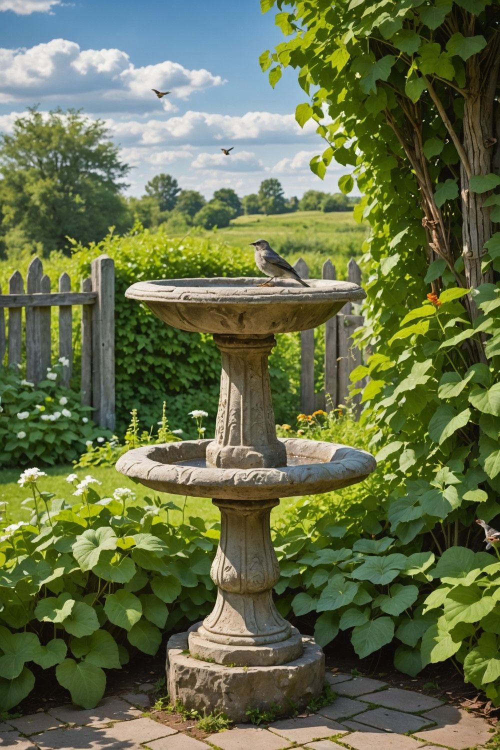 Rustic Birdbaths