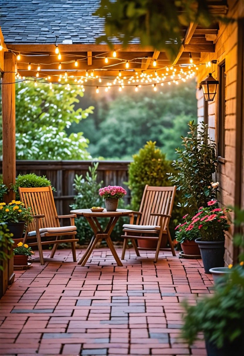 Classic Red Brick Patio