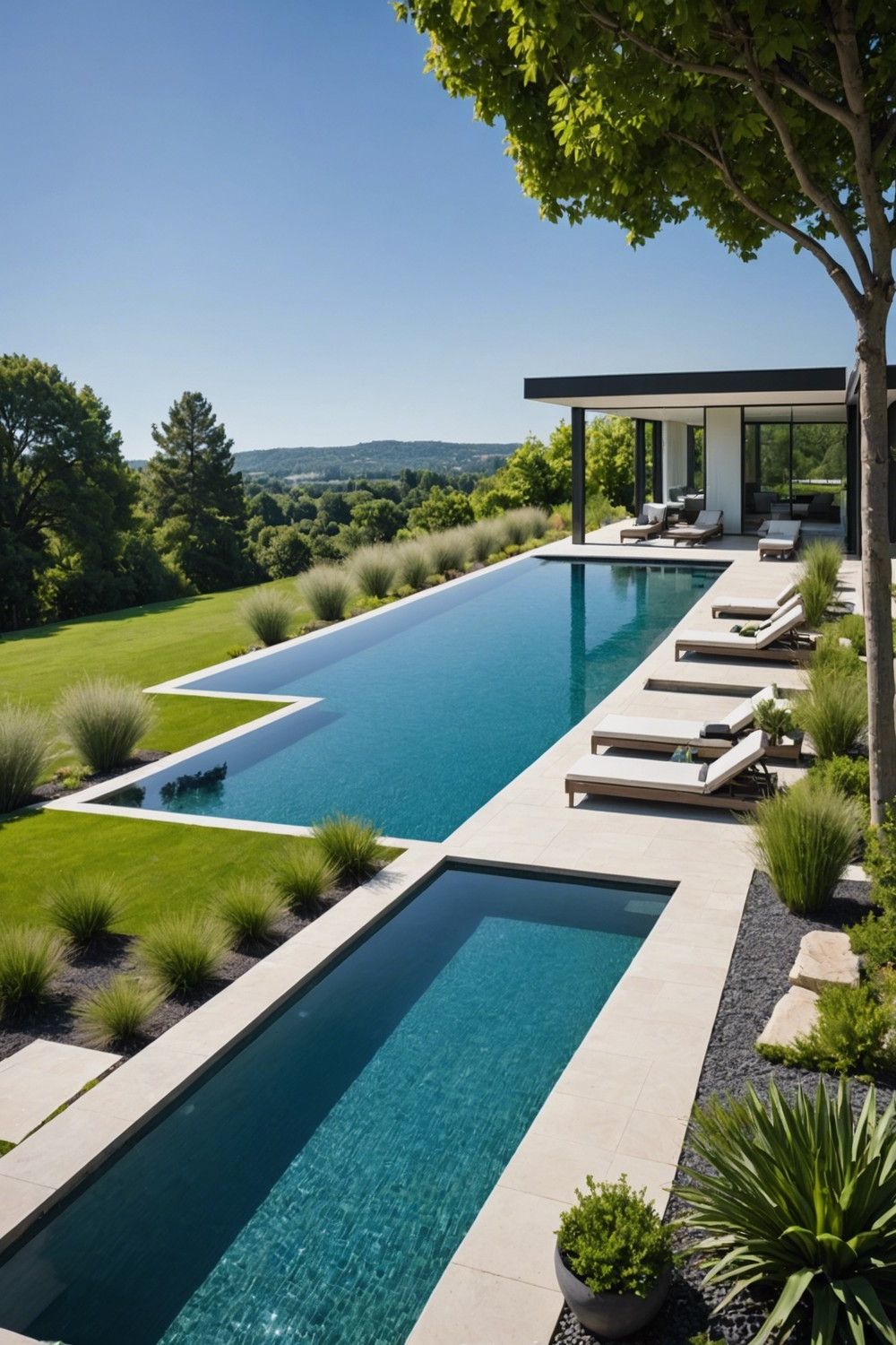 Raised Pool with Infinity Edge