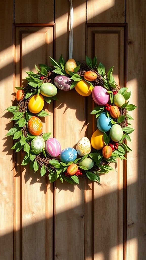 Colorful Egg Wreath