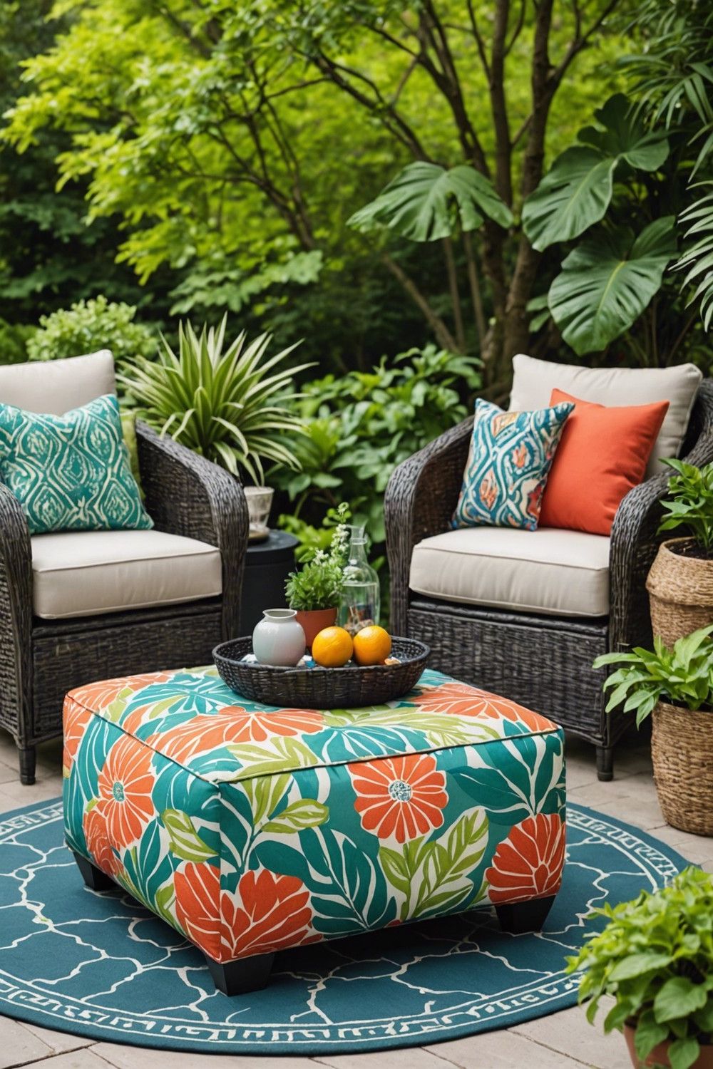 Colorful Ottomans for Added Comfort