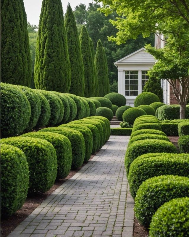 Formal Boxwood Hedge