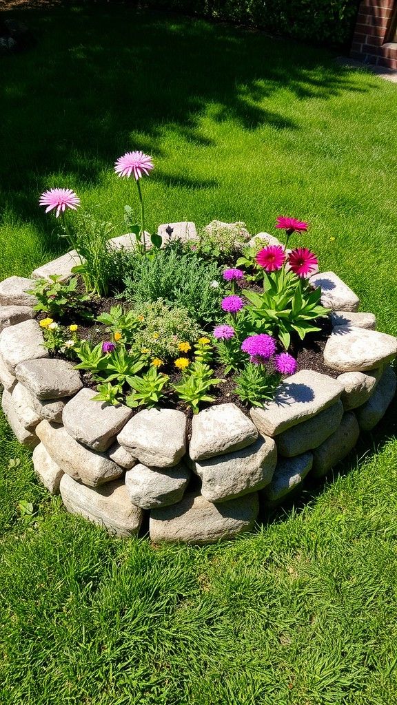 Stone Raised Garden Beds