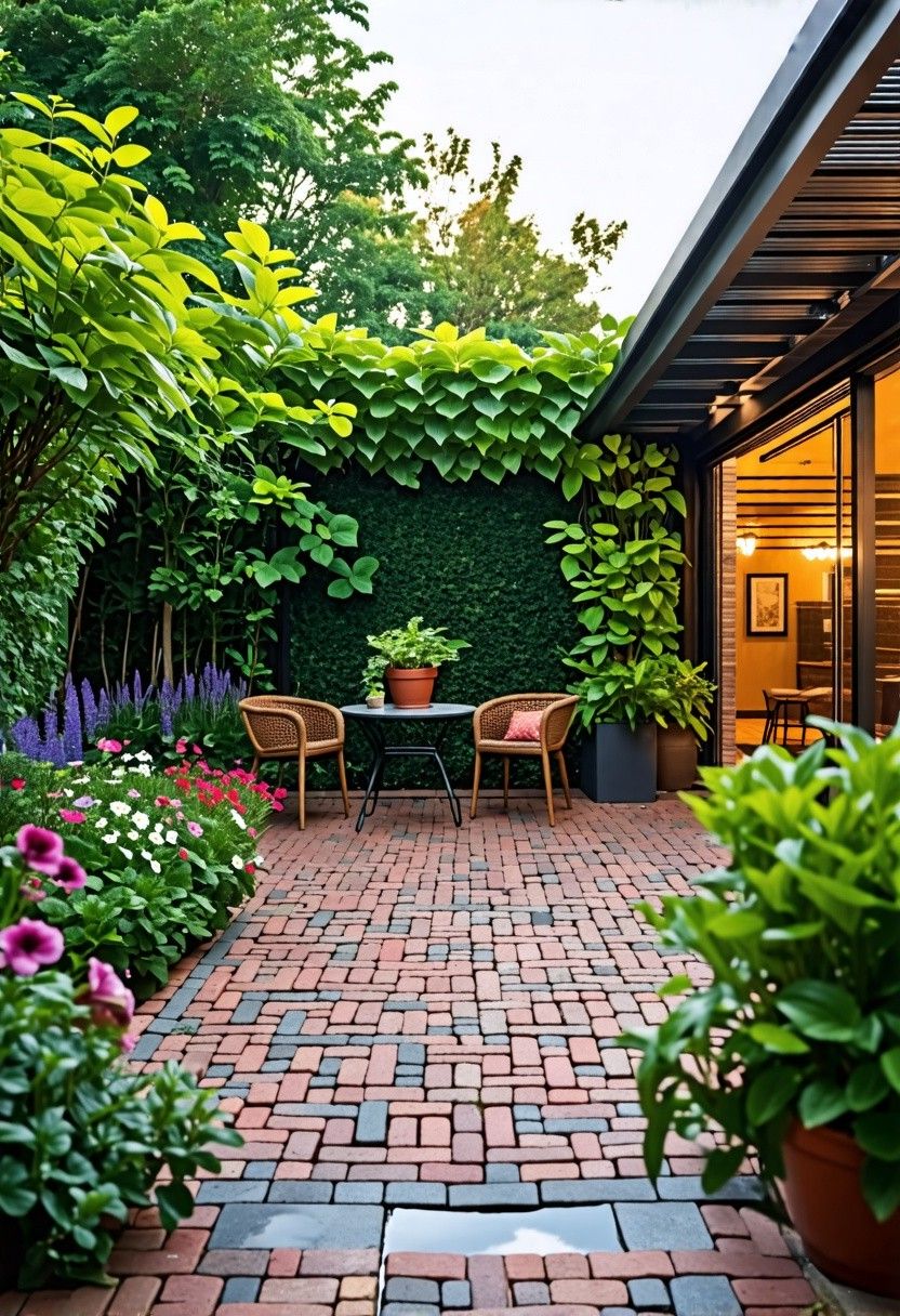 Eco-Friendly Permeable Brick Patio