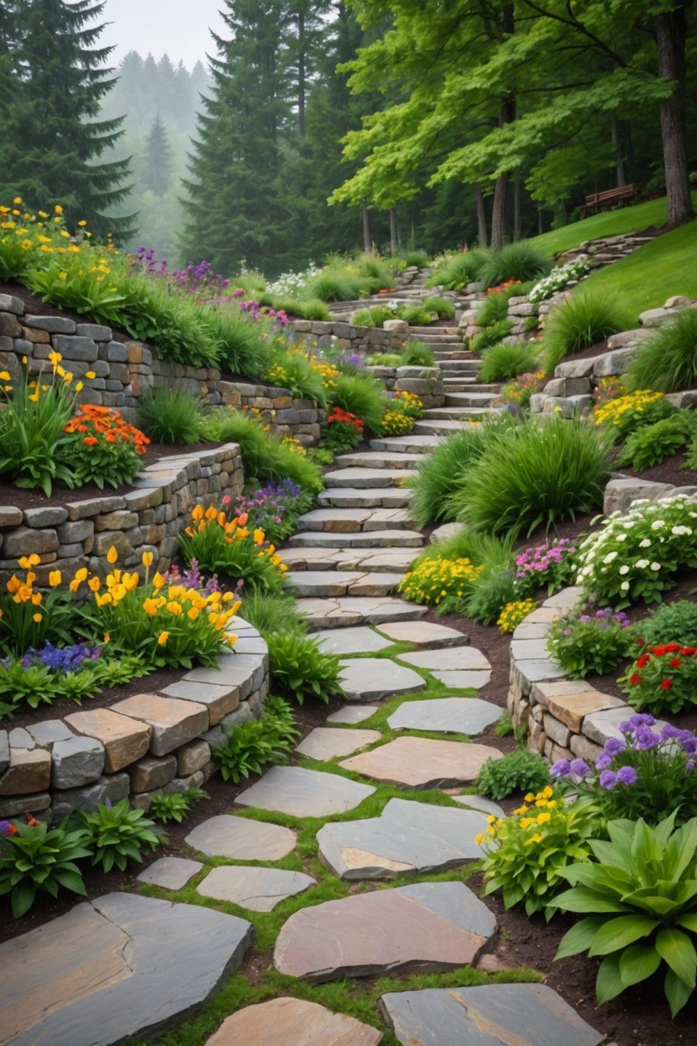 Incorporating Natural Stone into Hillside Landscaping