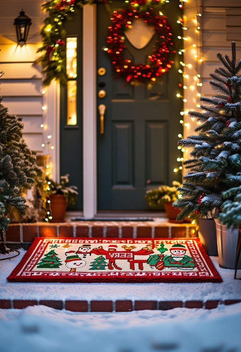Holiday-Themed Welcome Mats