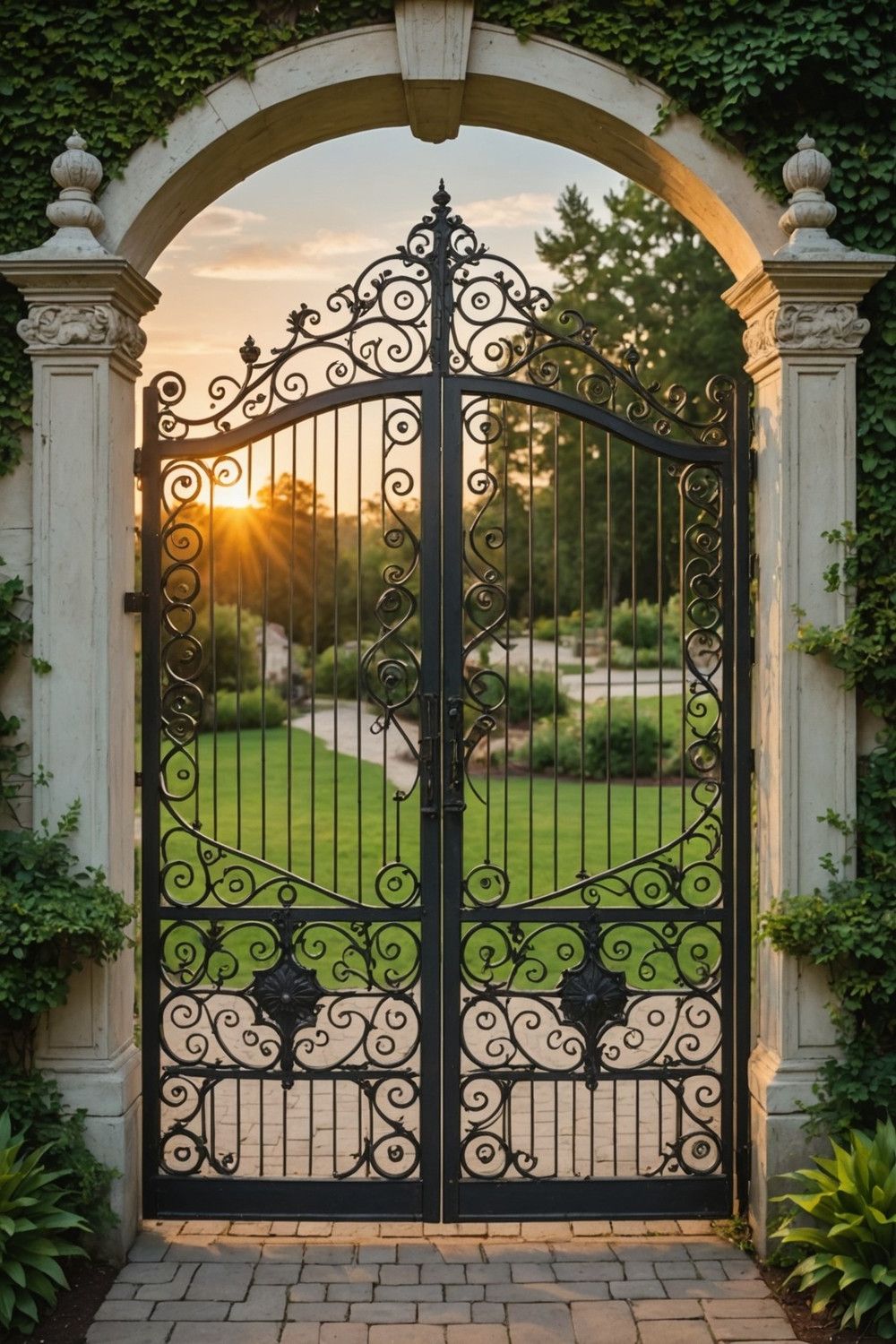 Ornate Metal Gate with Fanciful Details
