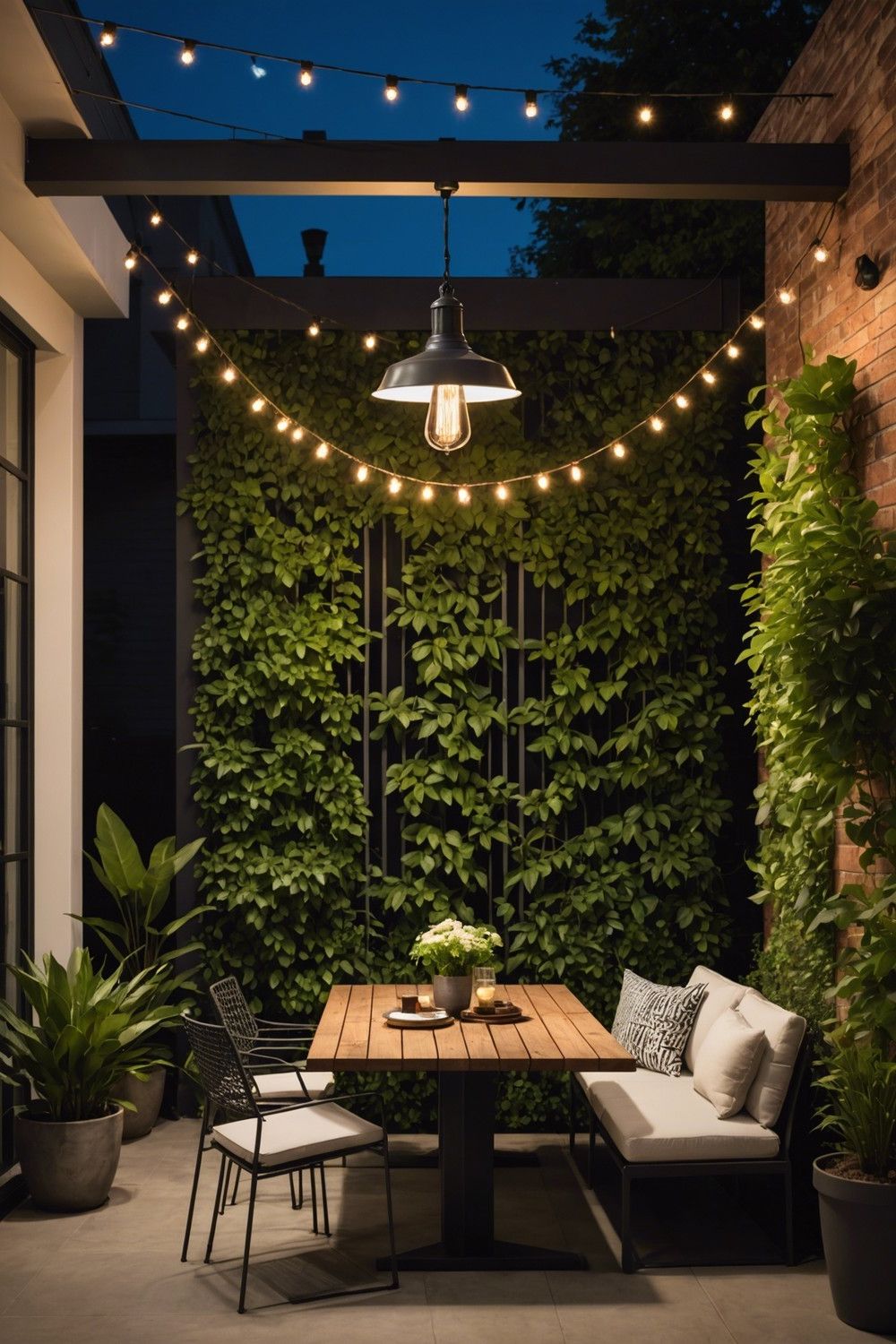 Industrial-Chic Metal Shades with Edison Bulbs