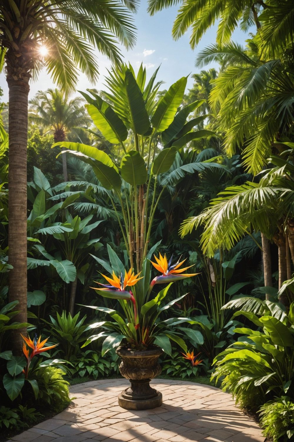 Incorporate a Focal Point with a Large Tropical Plant